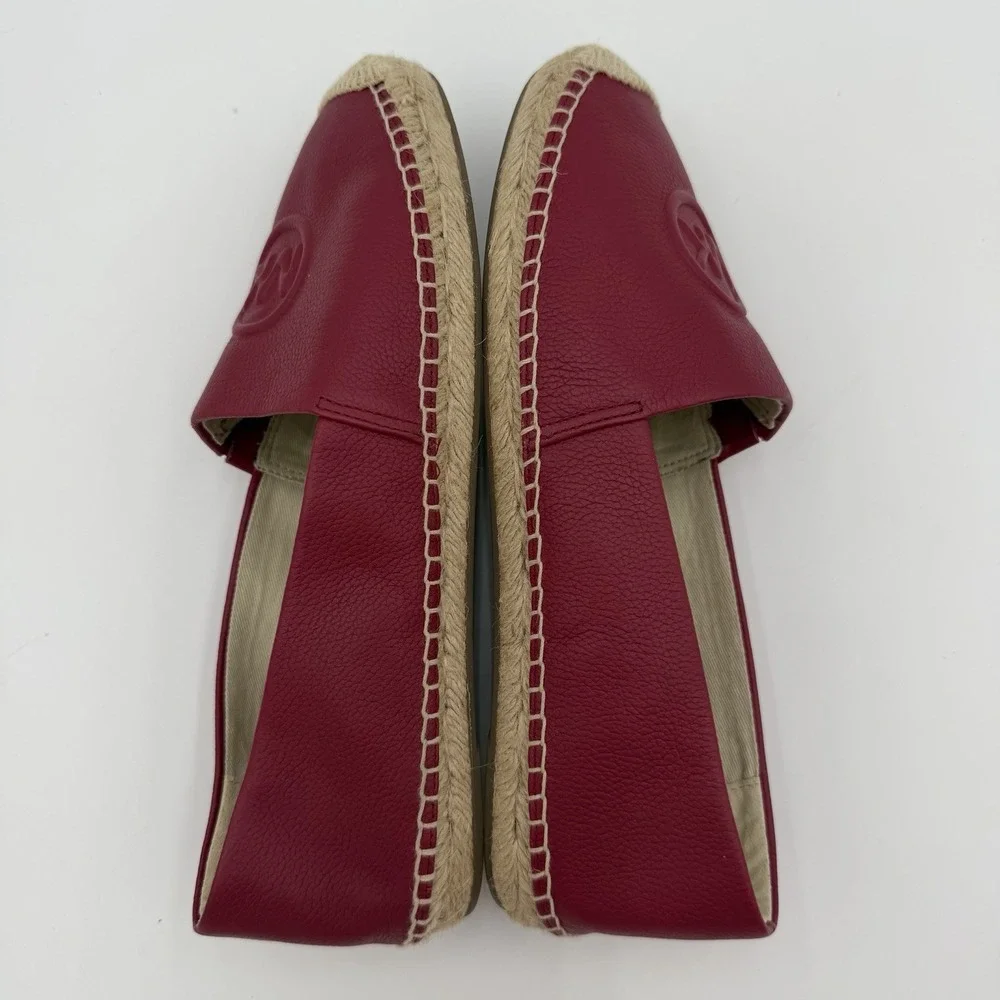 Michael Kors Dylyn‎ Espadrilles Women's Size 8 M Berry Slip On Flat Pink Leather